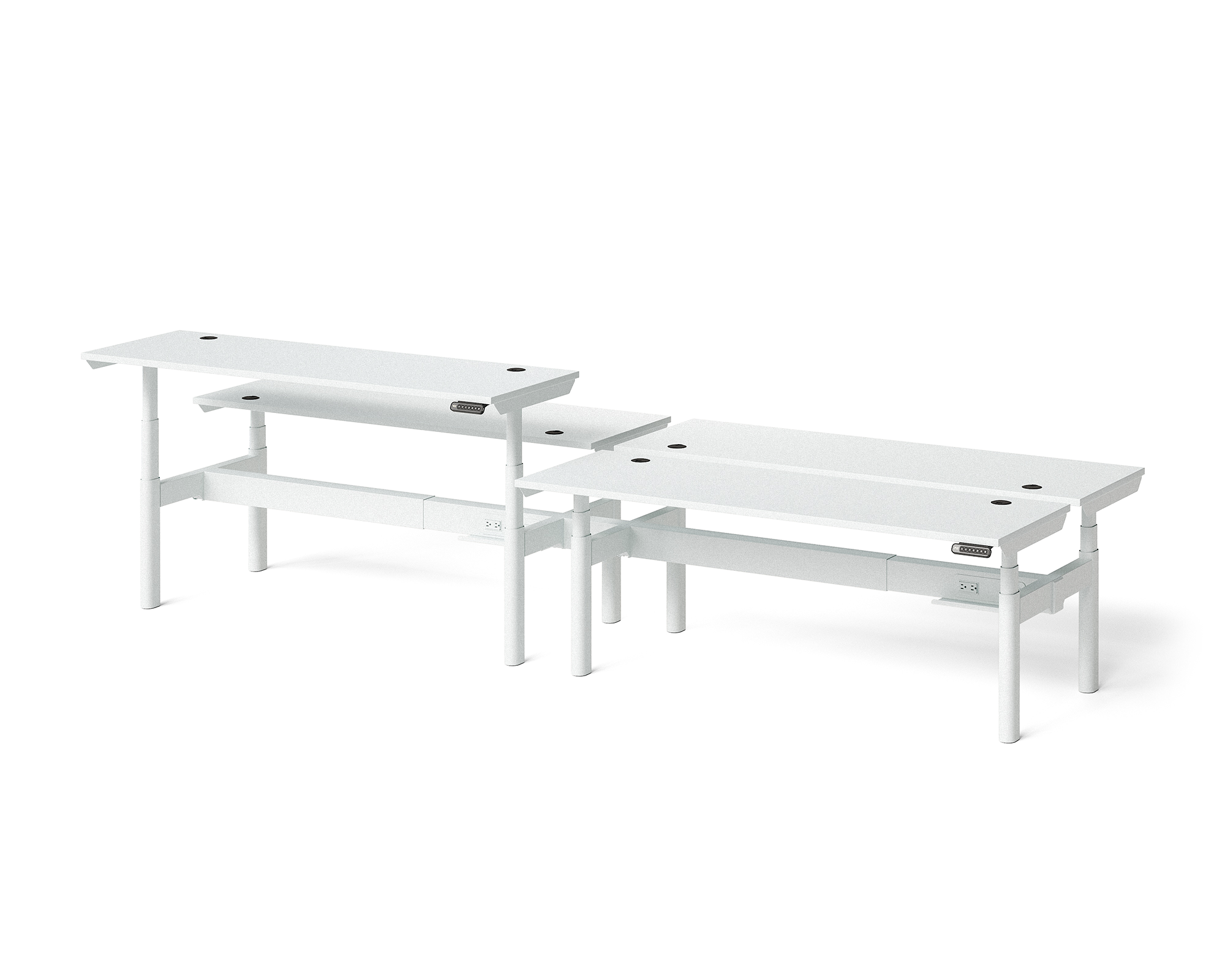 Sol Adjustable-Height Desks for 4