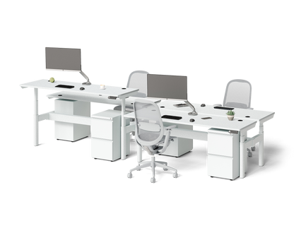 Sol Adjustable-Height Desks for 4