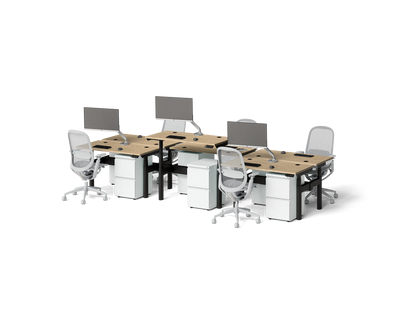 Sol Adjustable-Height Desks for 6