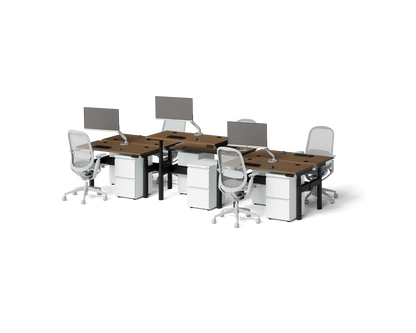 Sol Adjustable-Height Desks for 6