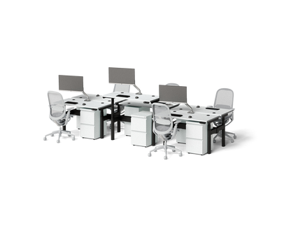 Sol Adjustable-Height Desks for 6