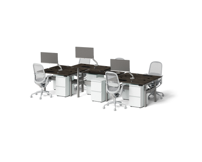 Sol Adjustable-Height Desks for 6