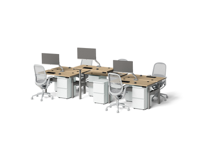 Sol Adjustable-Height Desks for 6
