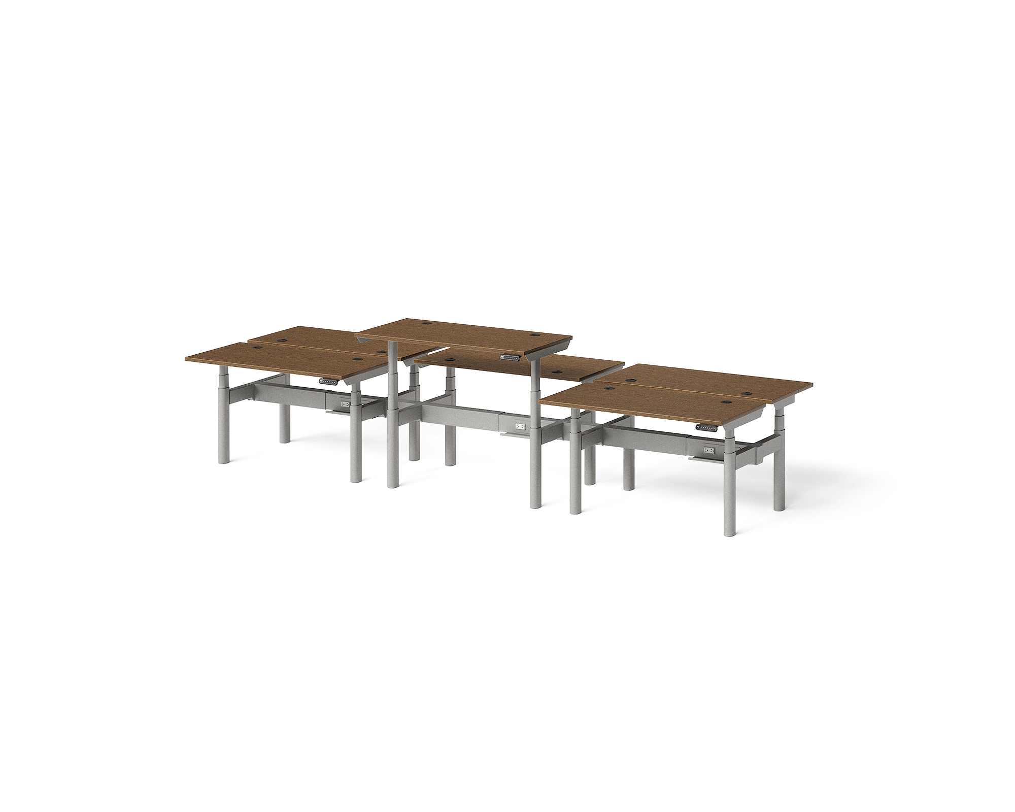 Sol Adjustable-Height Desks for 6