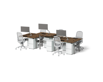 Sol Adjustable-Height Desks for 6