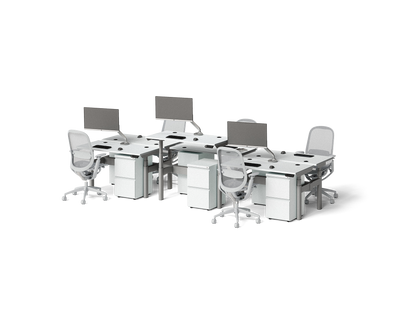 Sol Adjustable-Height Desks for 6