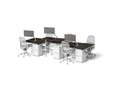 Sol Adjustable-Height Desks for 6