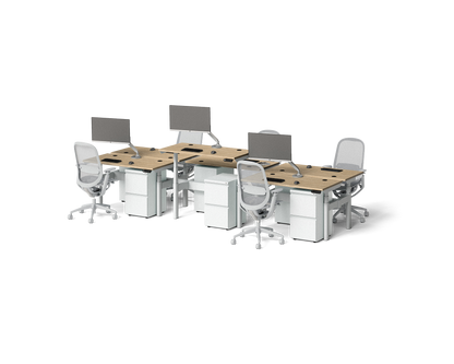 Sol Adjustable-Height Desks for 6