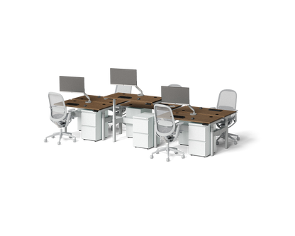 Sol Adjustable-Height Desks for 6