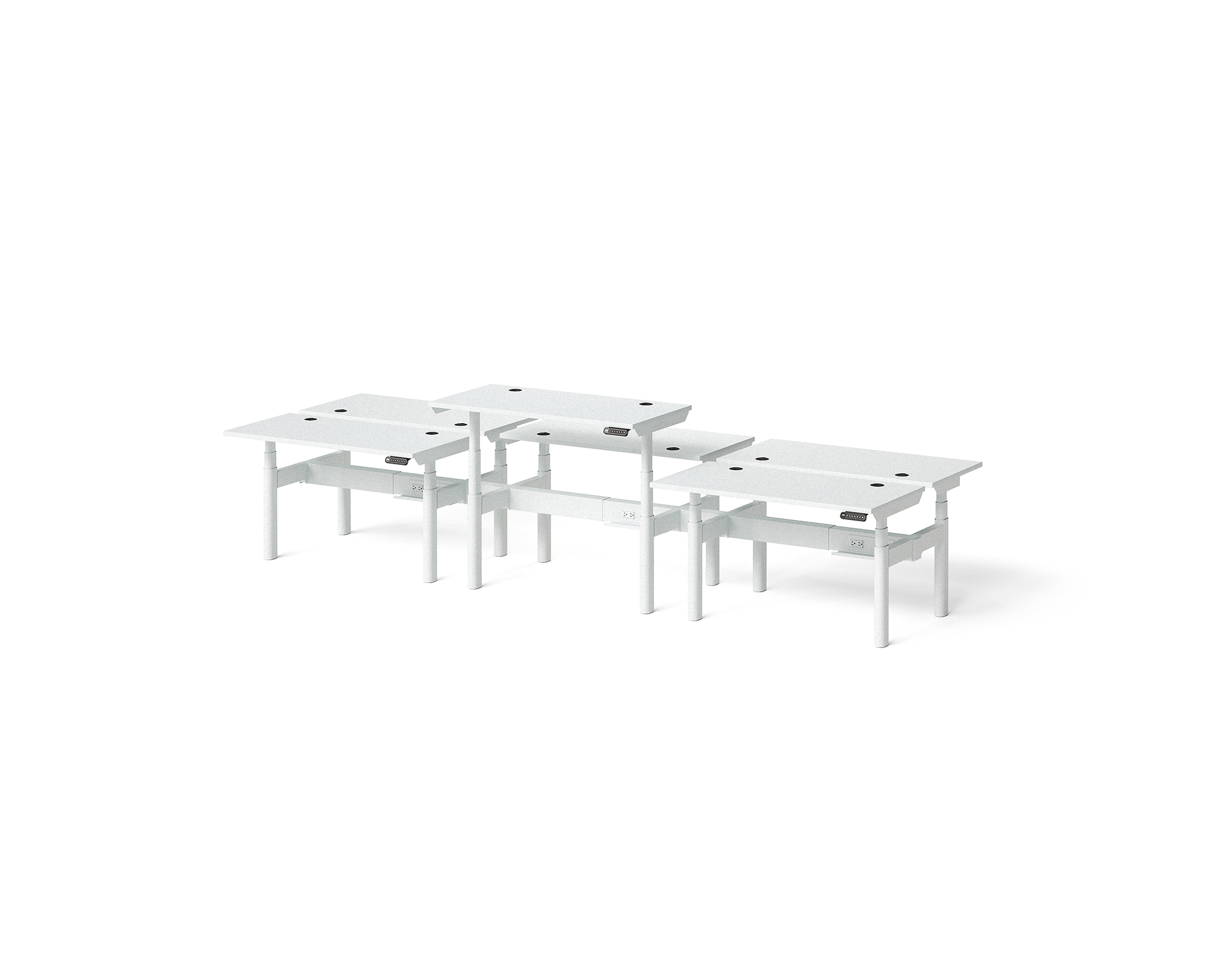 Sol Adjustable-Height Desks for 6