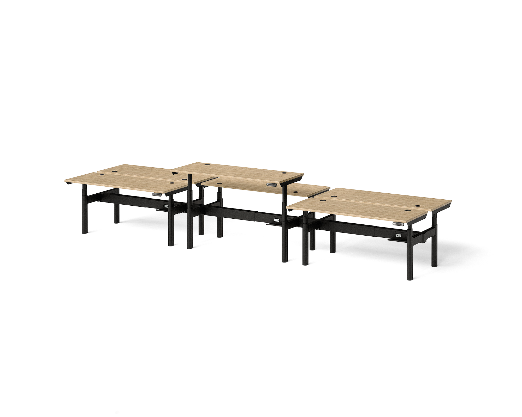 Sol Adjustable-Height Desks for 6