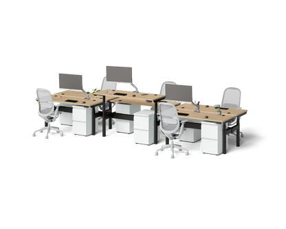 Sol Adjustable-Height Desks for 6