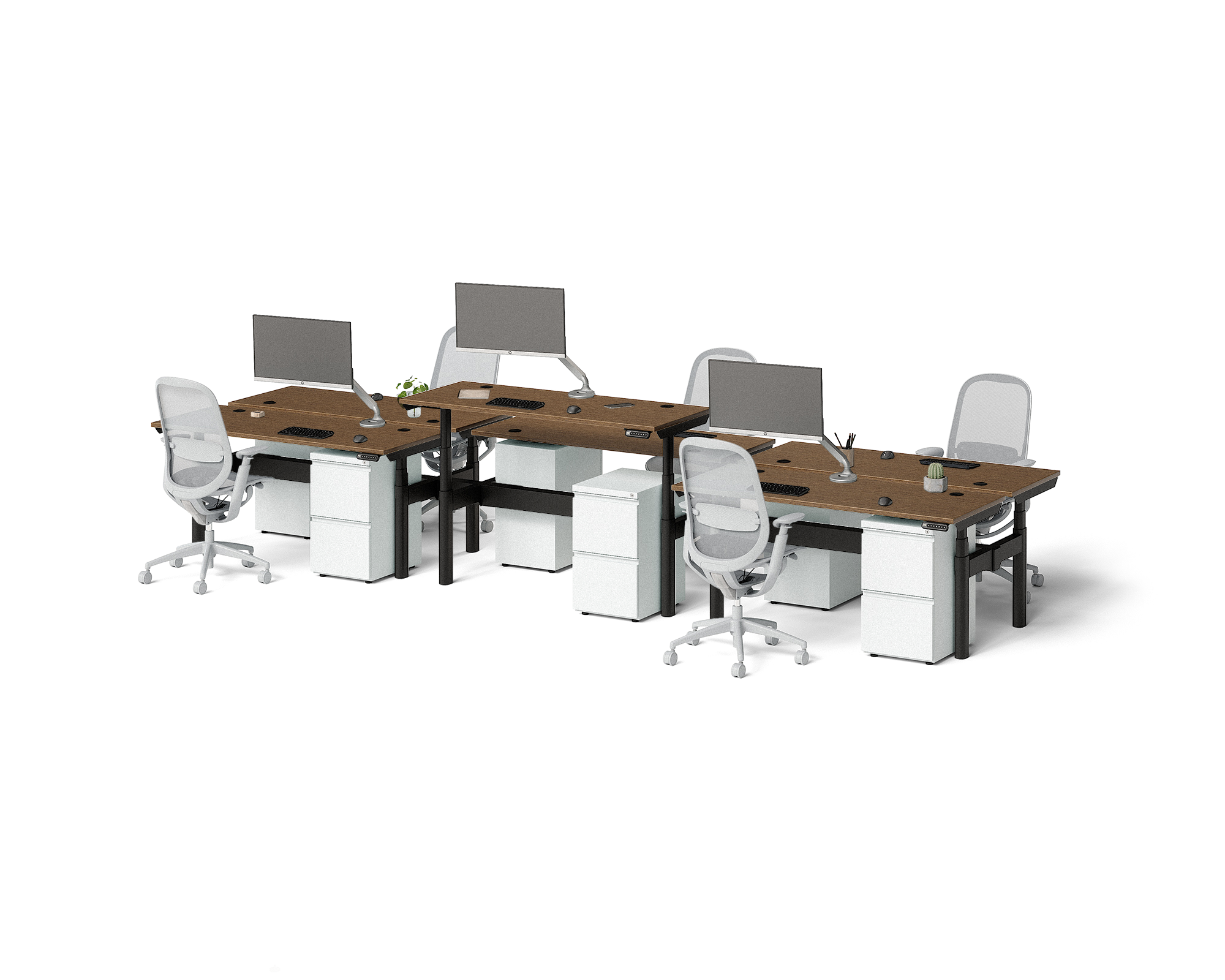 Sol Adjustable-Height Desks for 6