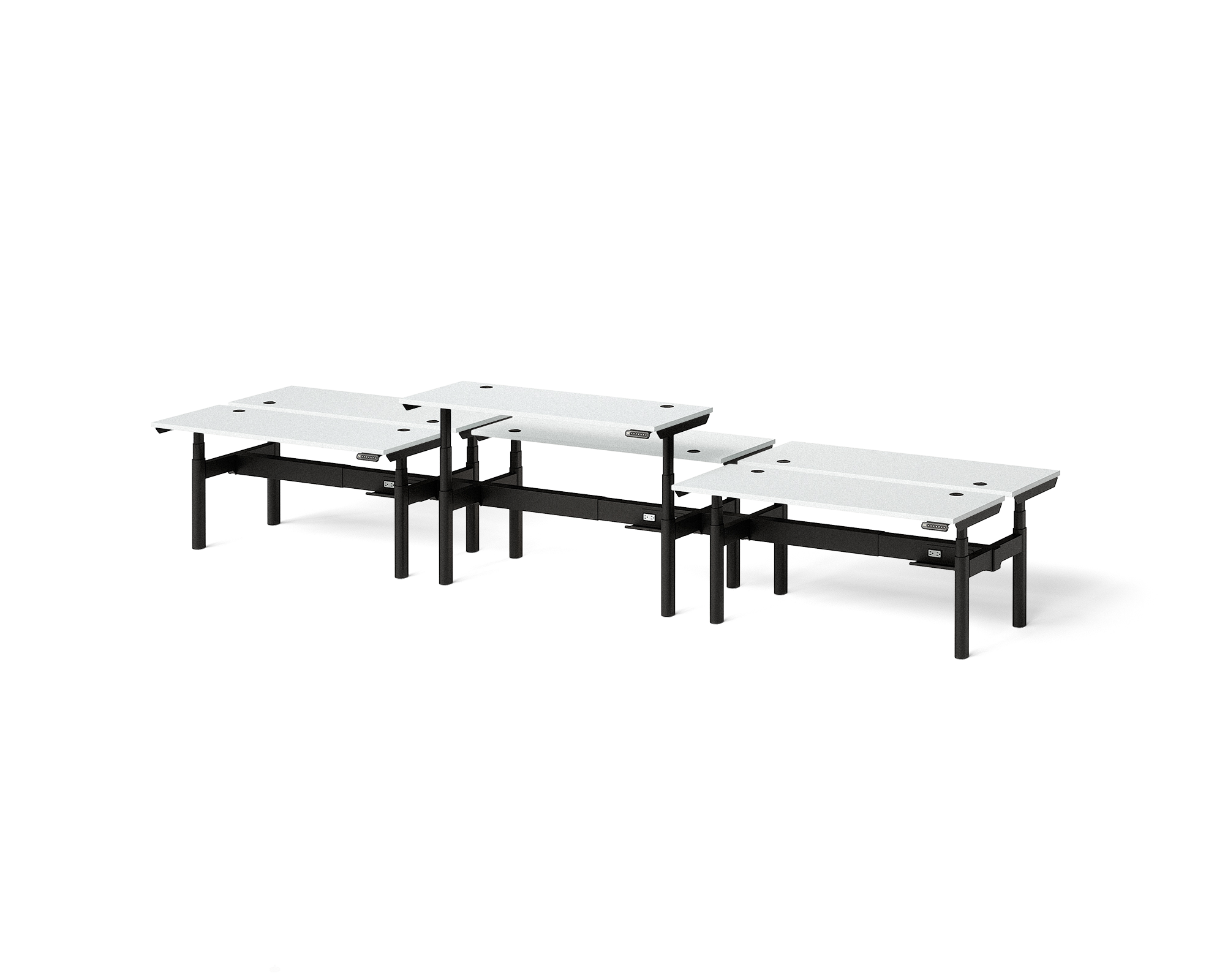 Sol Adjustable-Height Desks for 6