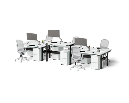 Sol Adjustable-Height Desks for 6