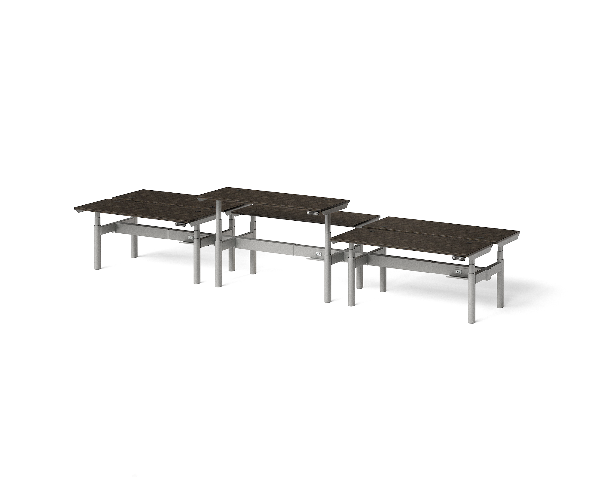 Sol Adjustable-Height Desks for 6