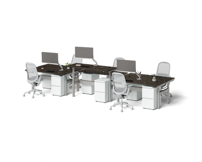 Sol Adjustable-Height Desks for 6