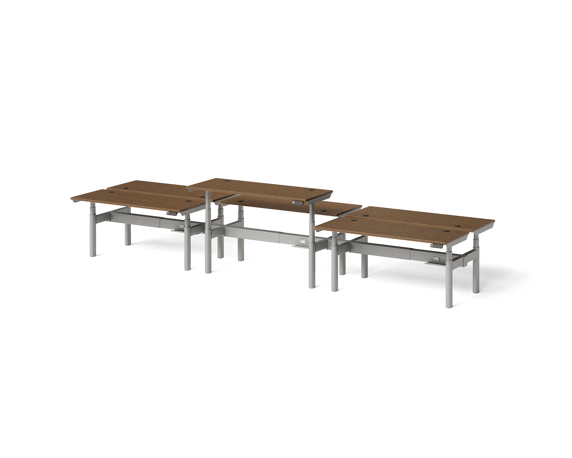 Sol Adjustable-Height Desks for 6