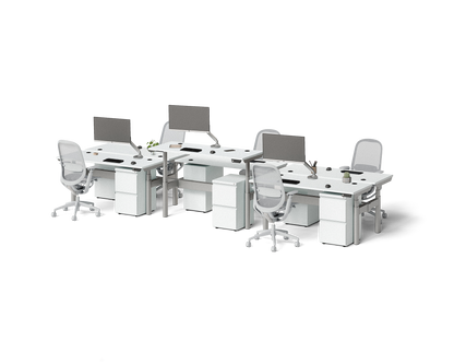 Sol Adjustable-Height Desks for 6