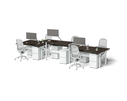 Sol Adjustable-Height Desks for 6