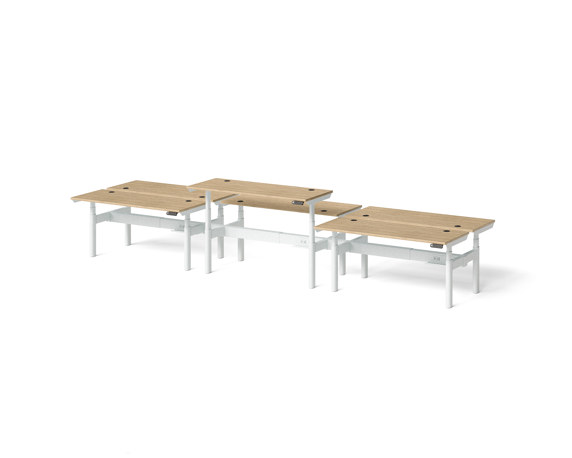 Sol Adjustable-Height Desks for 6