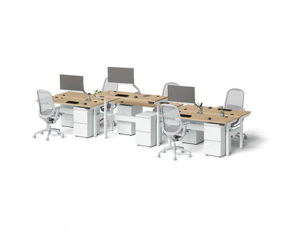 Sol Adjustable-Height Desks for 6