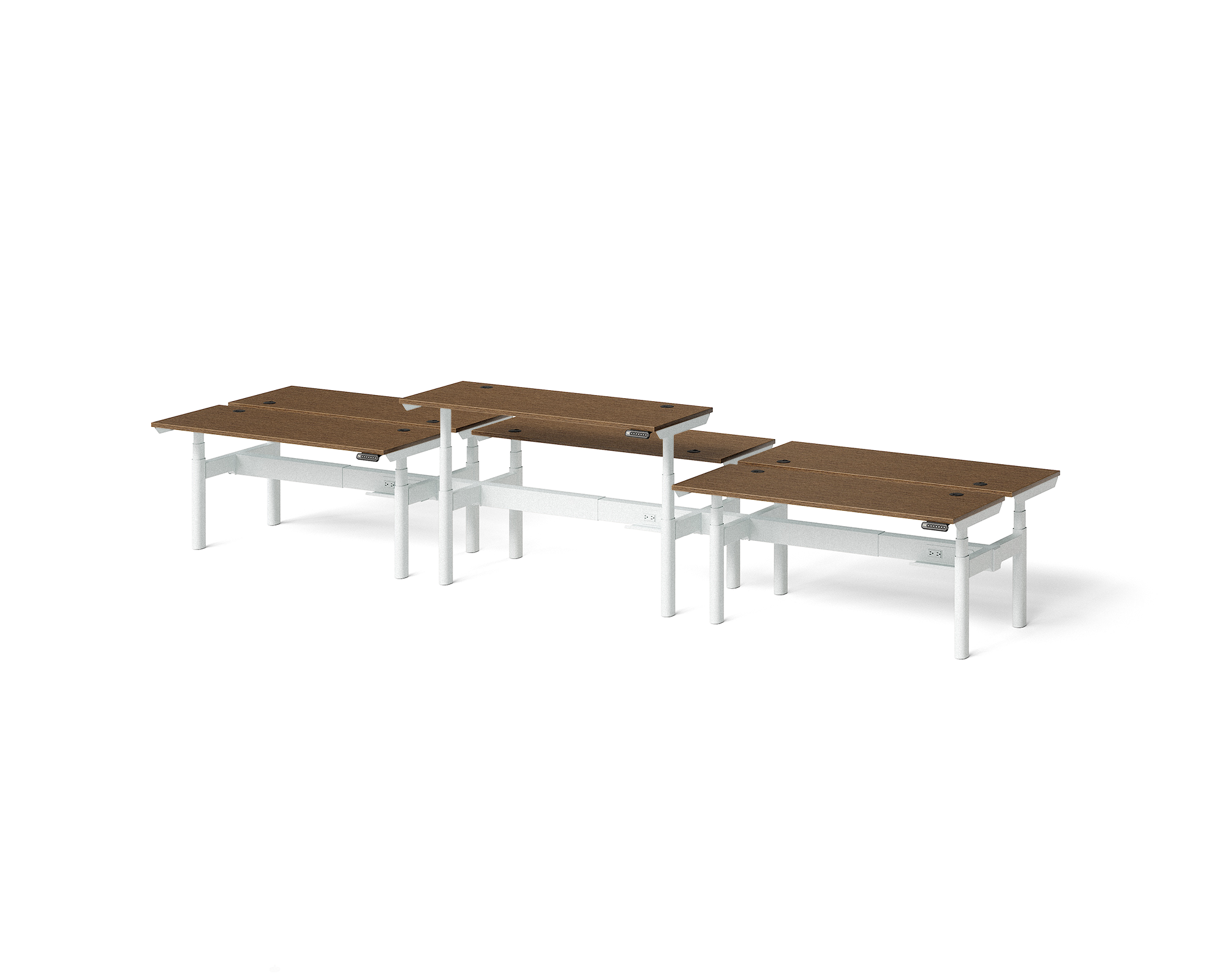 Sol Adjustable-Height Desks for 6