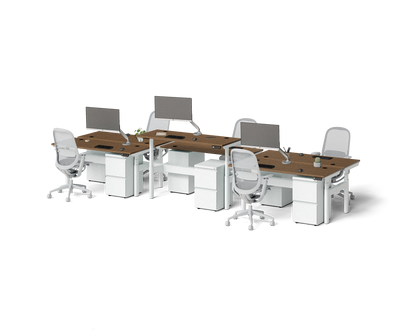 Sol Adjustable-Height Desks for 6