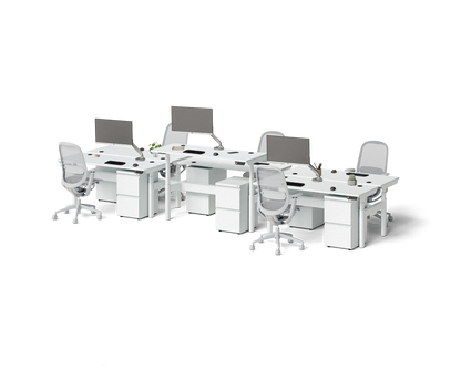Sol Adjustable-Height Desks for 6