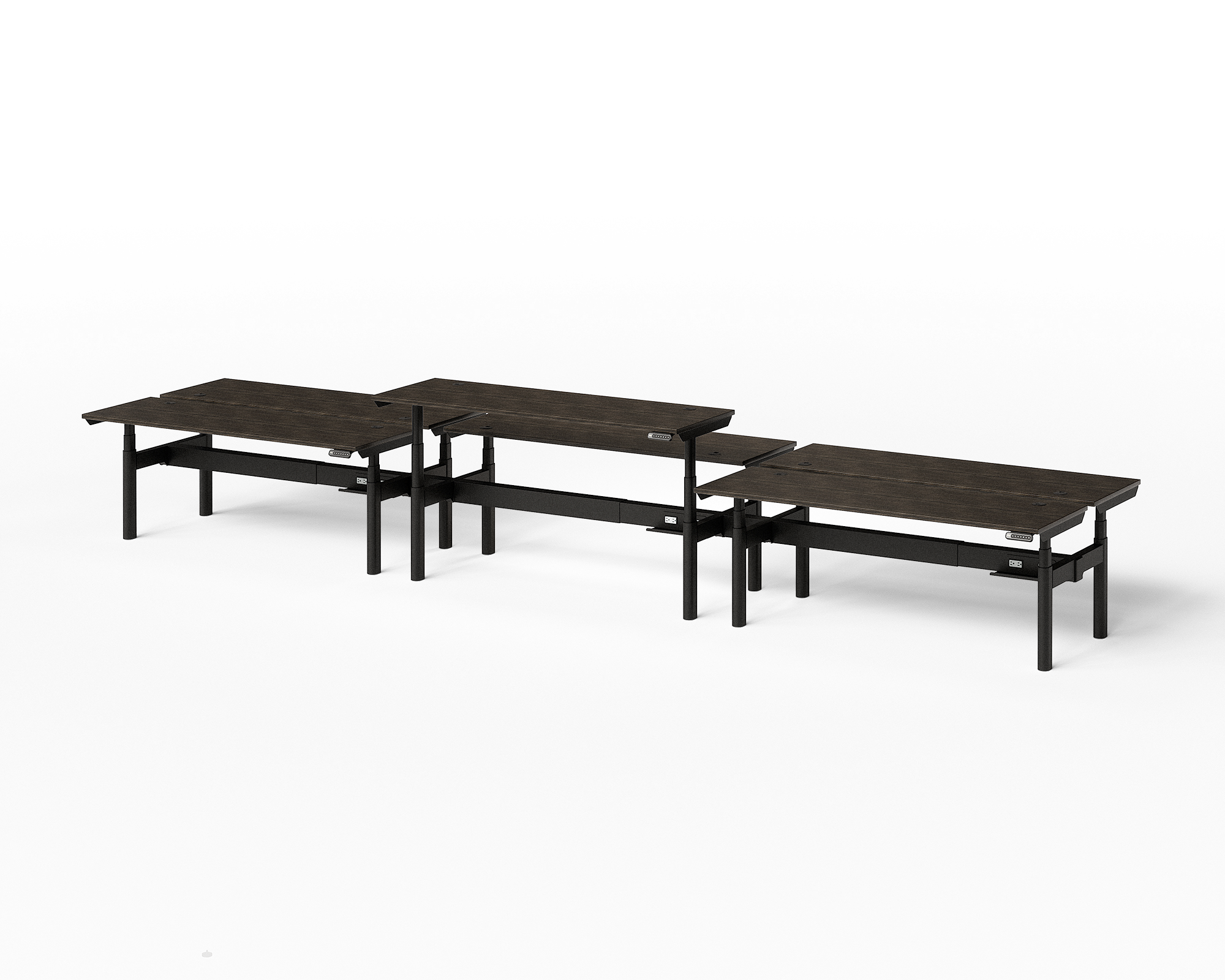 Sol Adjustable-Height Desks for 6