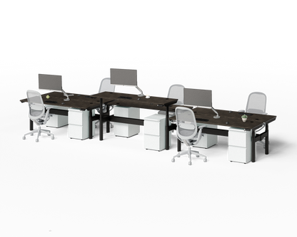 Sol Adjustable-Height Desks for 6