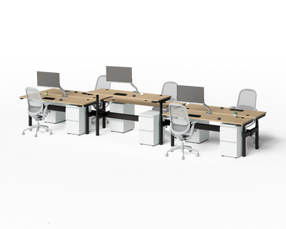 Sol Adjustable-Height Desks for 6