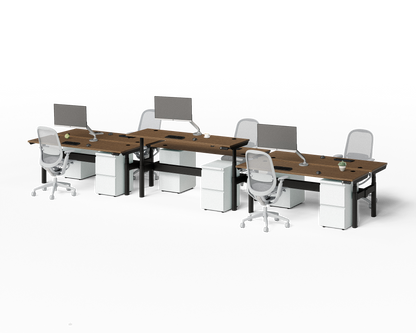 Sol Adjustable-Height Desks for 6
