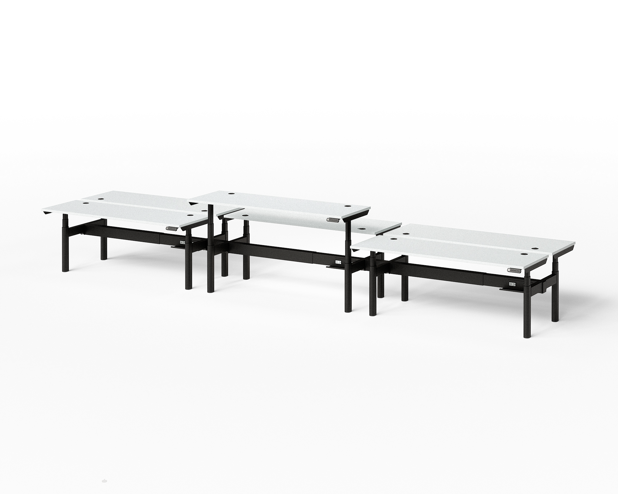 Sol Adjustable-Height Desks for 6