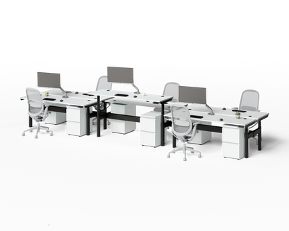 Sol Adjustable-Height Desks for 6