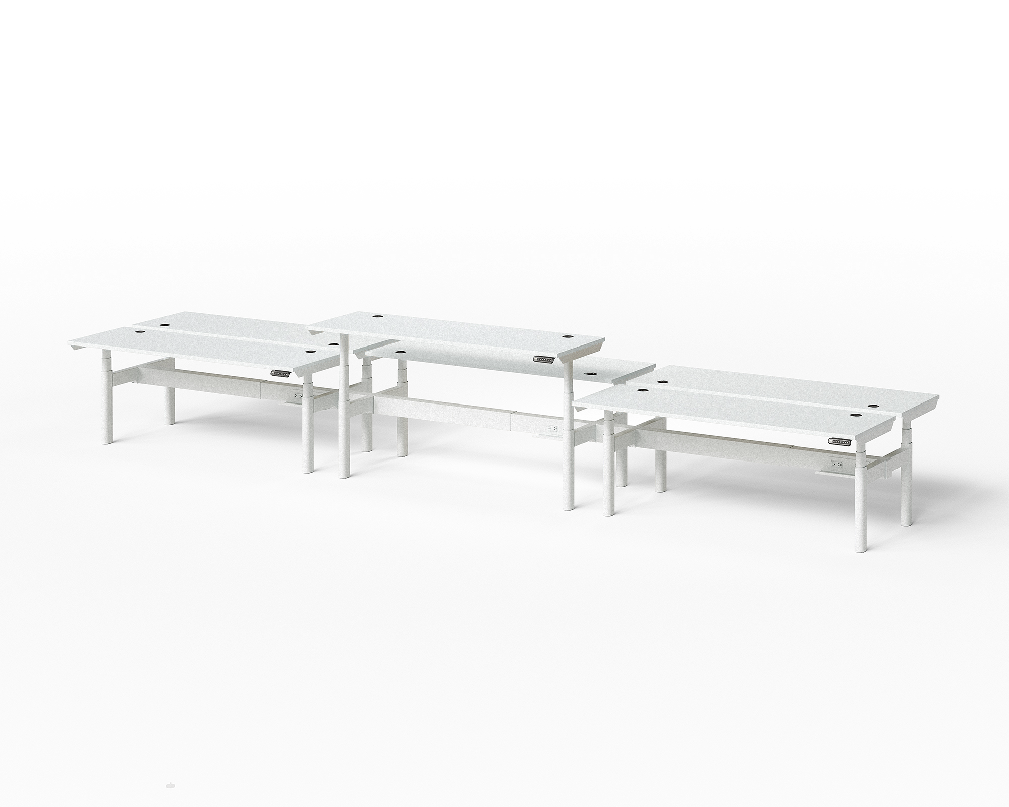 Sol Adjustable-Height Desks for 6