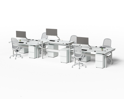 Sol Adjustable-Height Desks for 6