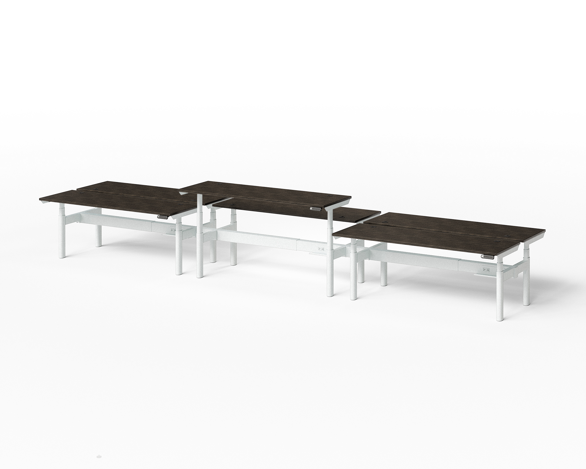 Sol Adjustable-Height Desks for 6