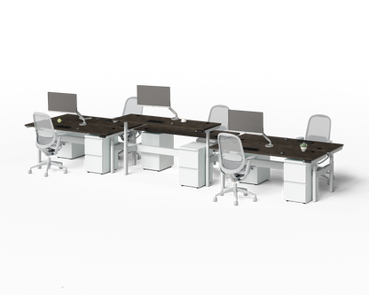 Sol Adjustable-Height Desks for 6