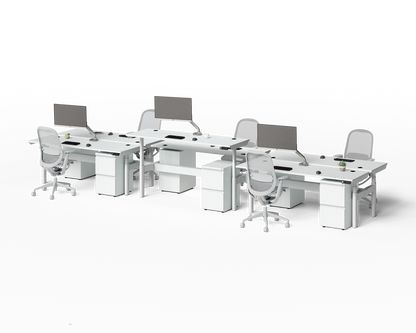 Sol Adjustable-Height Desks for 6