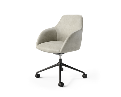 Wren Meeting Chair in Ash Vinyl with casters