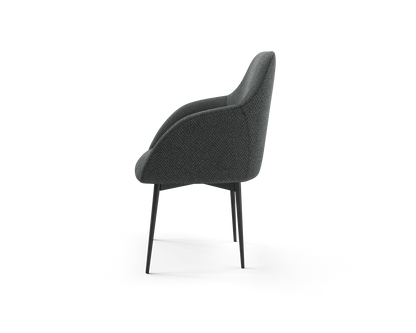 Wren Side Chair in Alloy (side view)