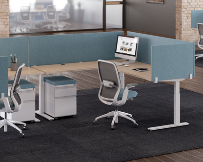 Summit L-Shaped Adjustable-Height Desk