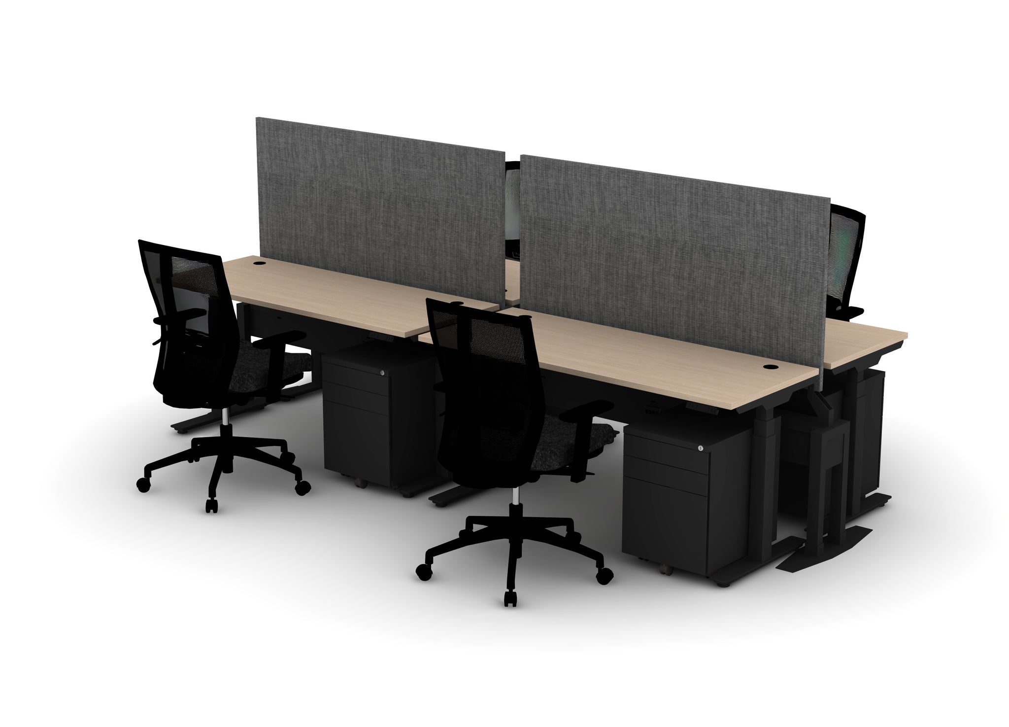 24" Think Desk Bundle (sit to stand) - Pod of 4