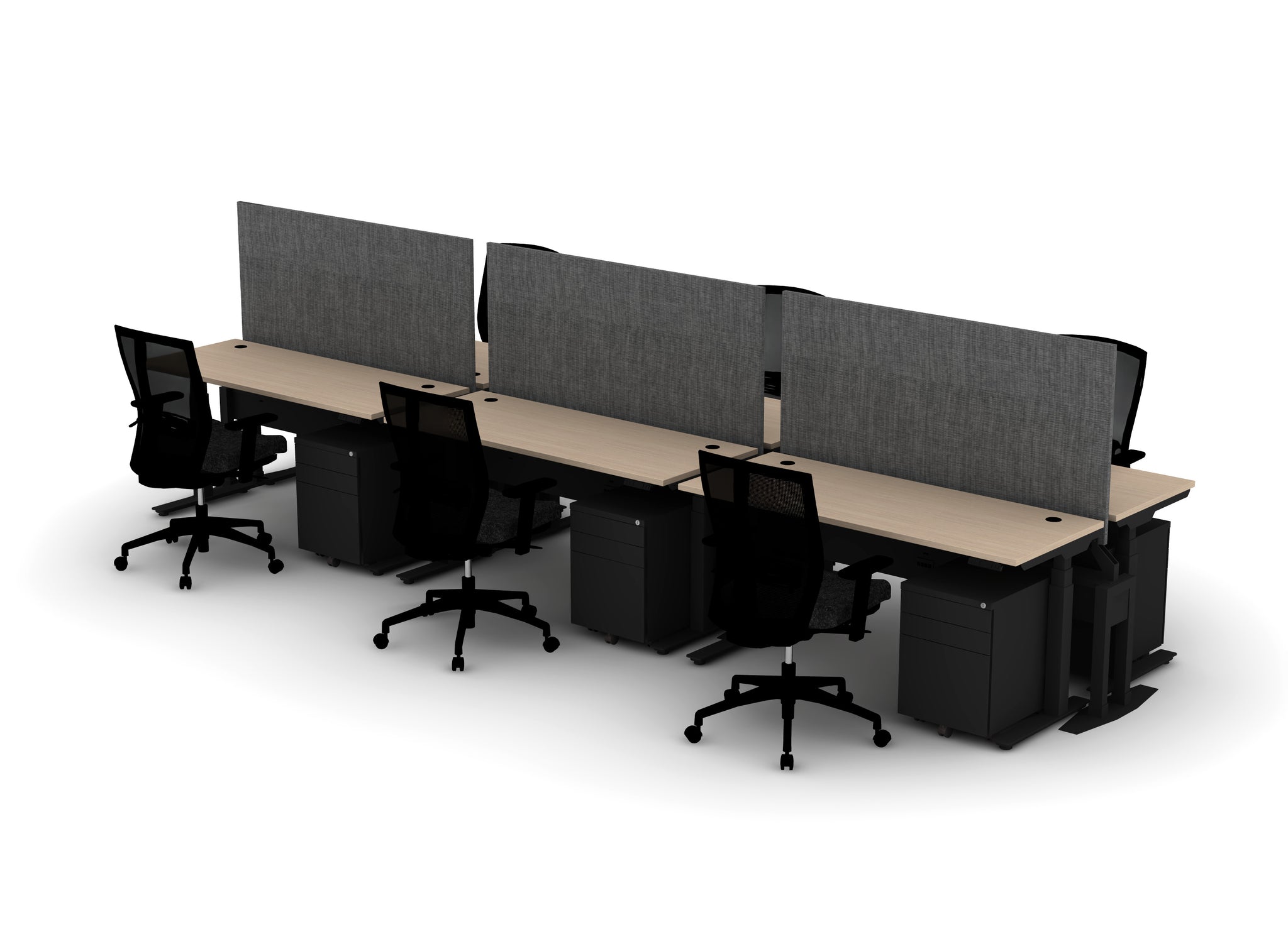 24" Think Desk Bundle (sit to stand) - Pod of 6