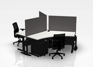120 Think Pod Desk Bundle (sit to stand) - Pod of 3