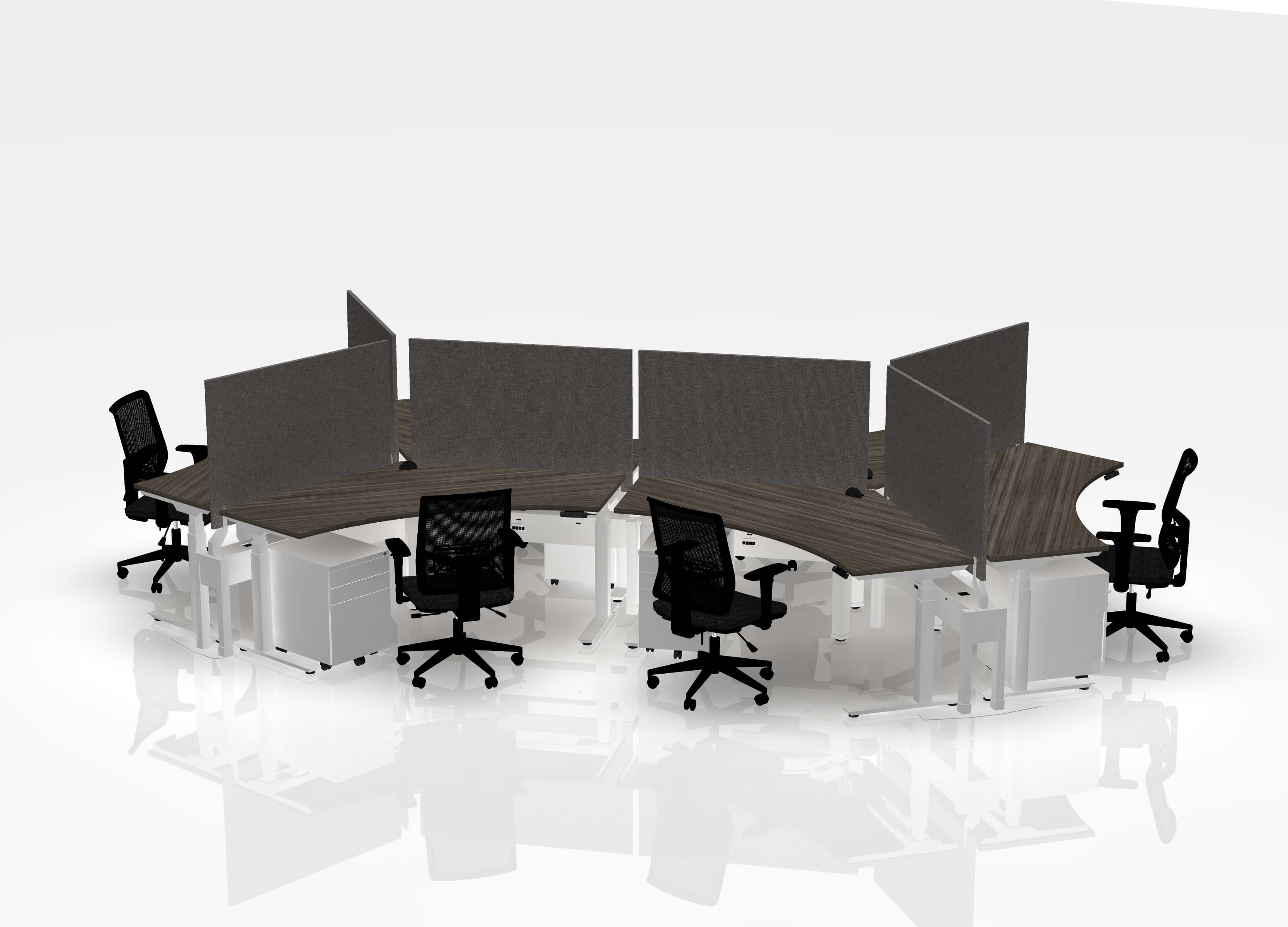 120 Think Desk Bundle (sit to stand) - Pod of 6