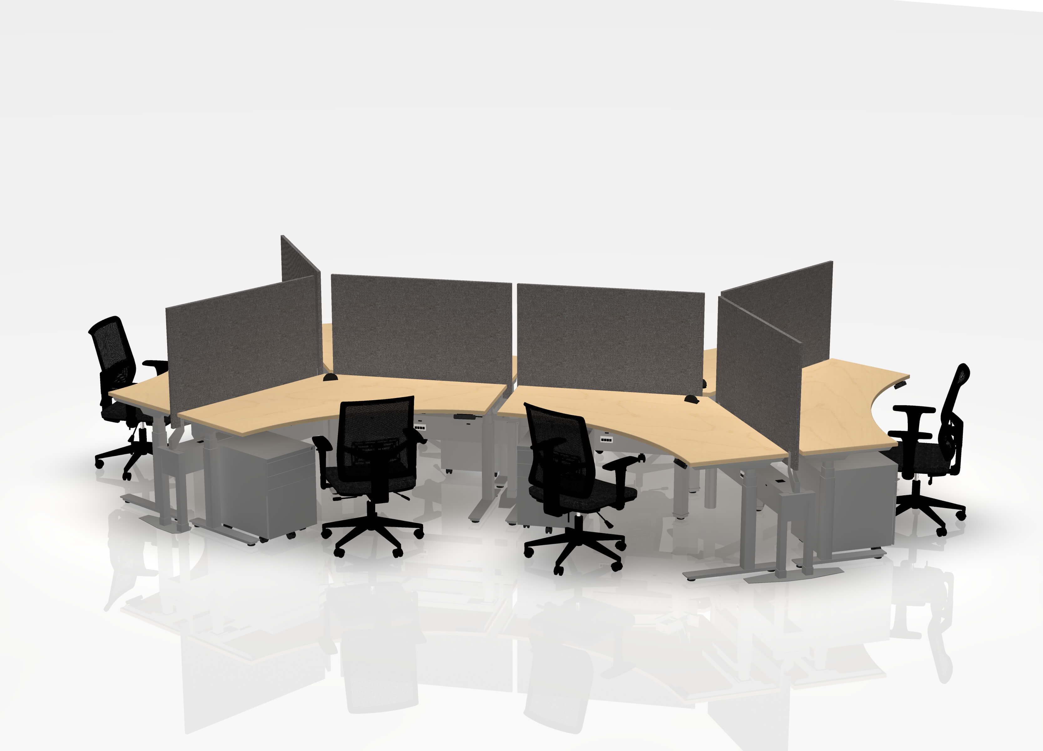 120 Think Desk Bundle (sit to stand) - Pod of 6