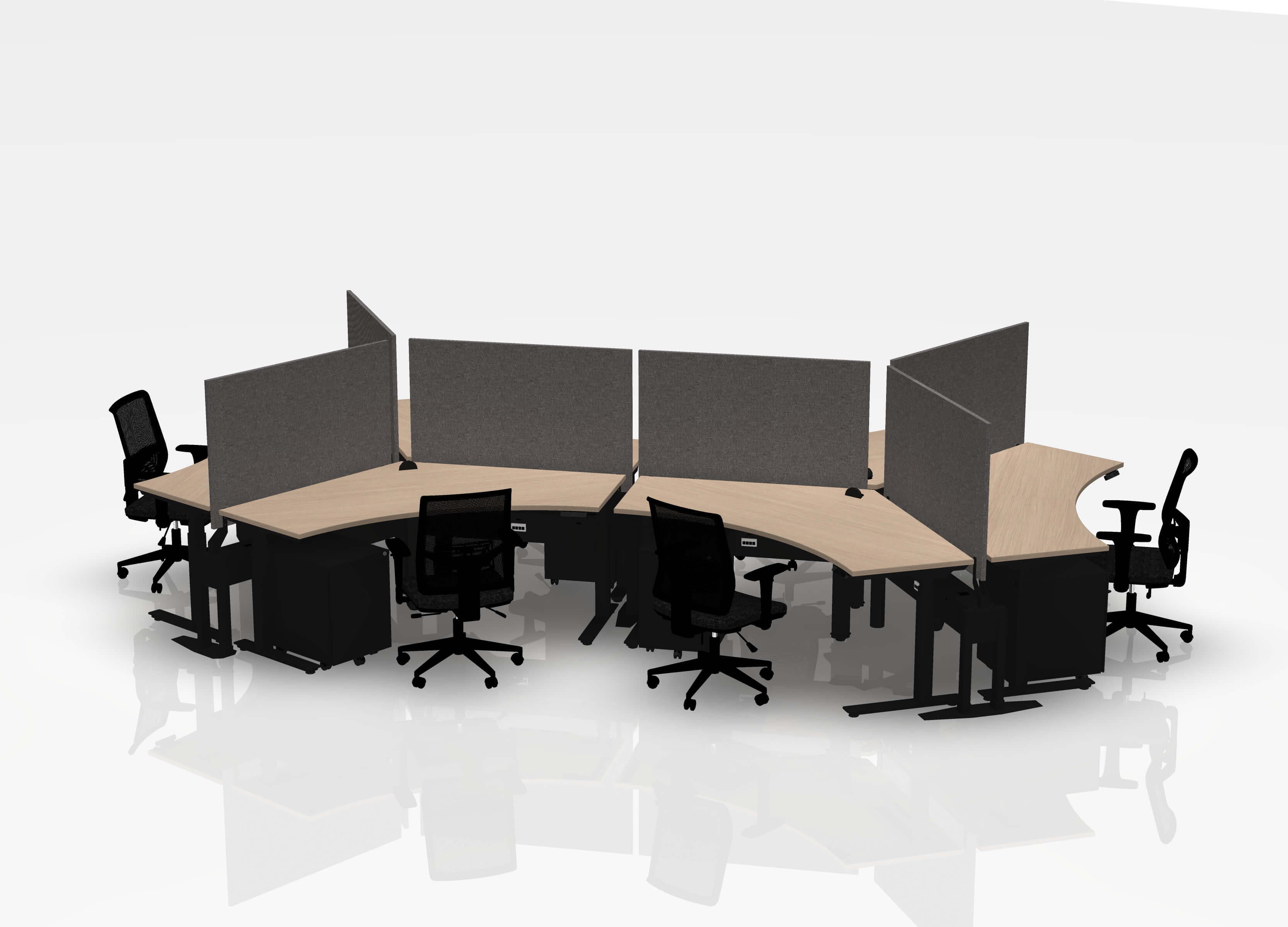 120 Think Desk Bundle (sit to stand) - Pod of 6