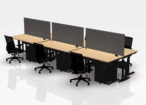 24" Think Desk Bundle (sit to stand) - Pod of 6